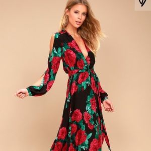 IN SEARCH OF this Lulus Strike a Rose maxi dress!!